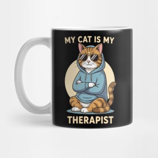 My Cat is My Therapist Mug
